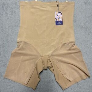 Honeylove High-Waist Shaping Shorts in Beige